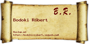 Bodoki Róbert névjegykártya